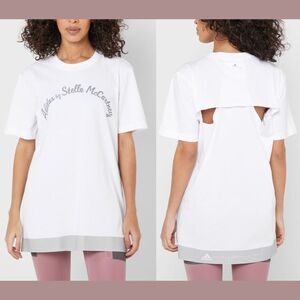 NWD adidas by Stella‎ McCartney [ Small ] Logo Tee Shirt in White/Grey #5062